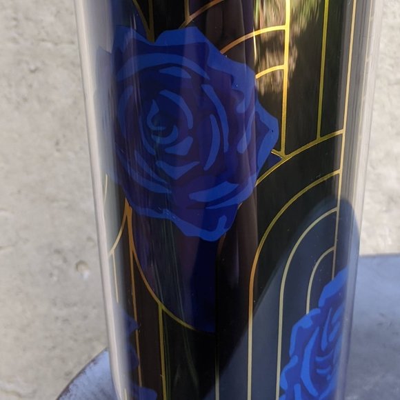 NWT Black Blue Rose Starbucks Tumbler Fall 2020 - Picture 4 of 6